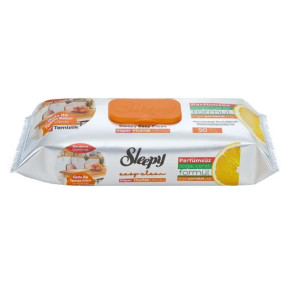 Вологі серветки для кухні Sleepy з ароматом апельсину, 50 шт